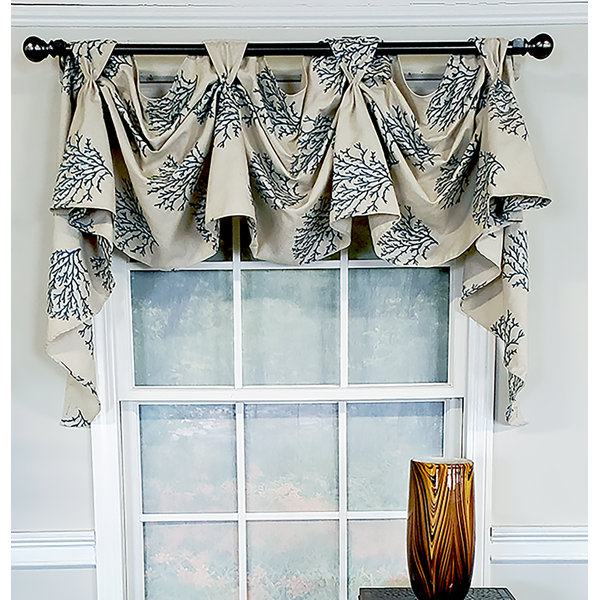 RLFisher Deep Floral Swag Window Valance Perigold   Deep Floral Swag Window Valance 